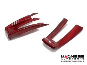 Alfa Romeo Stelvio Steering Wheel Trim - Carbon Fiber - Lower Trim Set - Red Candy - QV Model Alfa Romeo Stelvio Steering Wheel Trim - Carbon Fiber - Lower Trim Set - Red Candy - QV Model